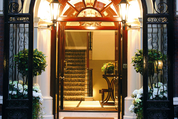 The entrance to Thirty Six restaurant in Dukes Hotel