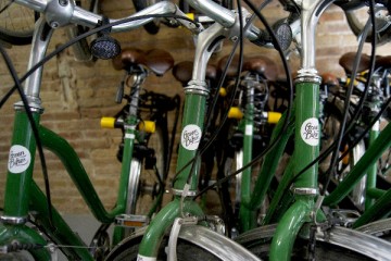 Barcelona's Green Bikes, as used by Steel Donkey alternative bike tours. Photograph by Natalie Egling