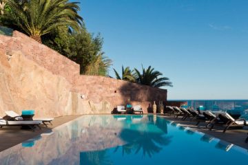 Miramar Beach Hotel and SPA, Théoule-sur-Mer, Cote d'Azur, France, swimming pool and view