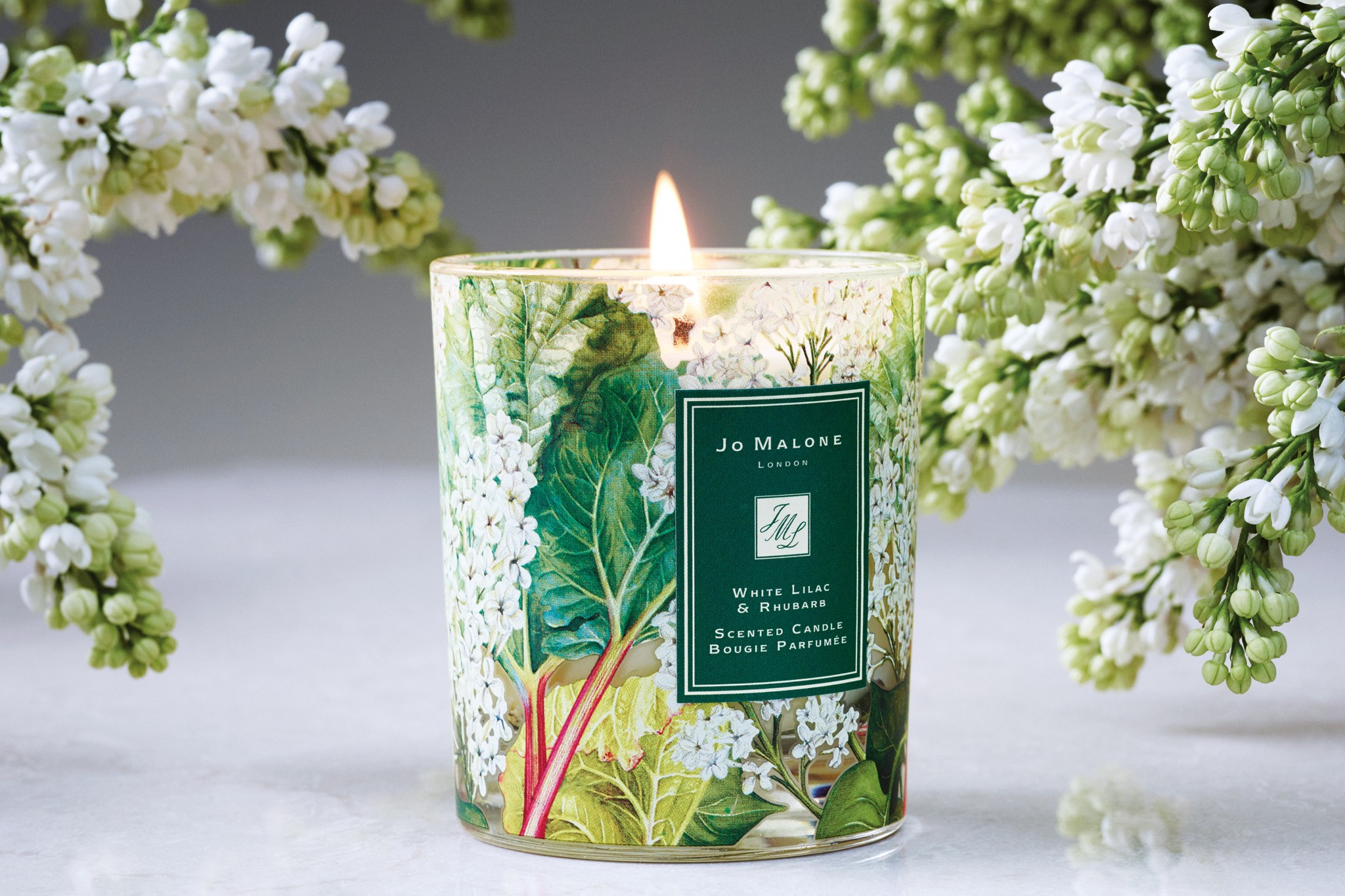 Jo malone white outlet lilac and rhubarb candle